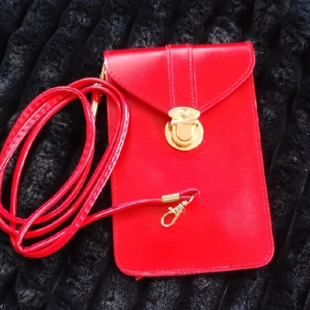 Red Touchscreen Crossbody Bag